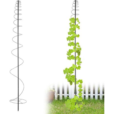 Lot de 2 treillis de jardin en métal - 120 cm - Pour plantes, légumes, fleurs, vignes (1/5)