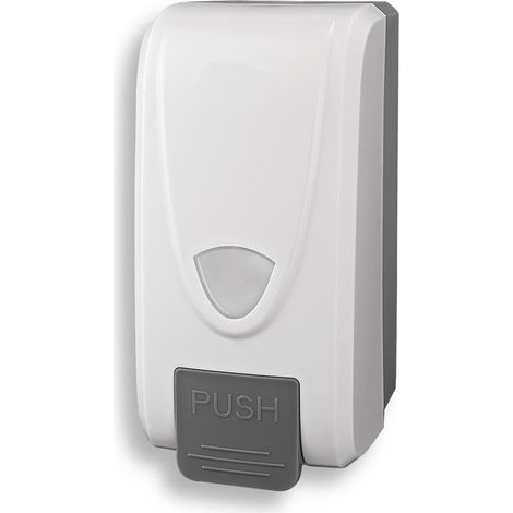 Novaservis Articoli sanitari - Distributore di sapone liquido, 1000 ml, bianco/grigio 69083,1