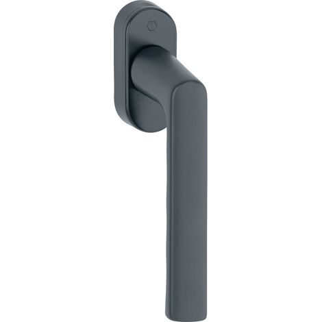 Maniglia finestra Hamburg 0700L/U26 Alluminio F9714M nero, larghezza 32-42mm Stand.