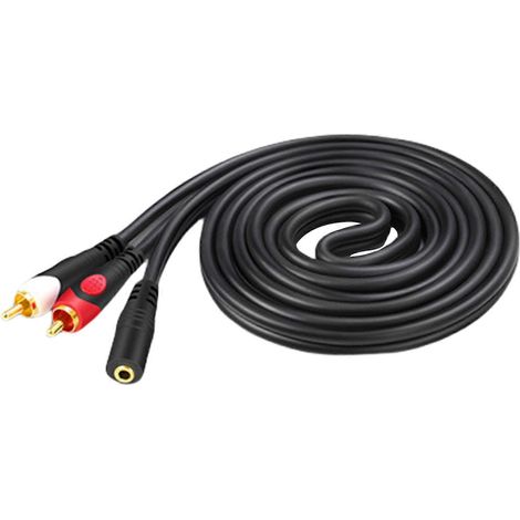 Câble audio compact 3,5 mm femelle vers double prise mâle, pour une connexion audio claire avec des équipements audio, 20 cm / 7,87 pouces (1/4)