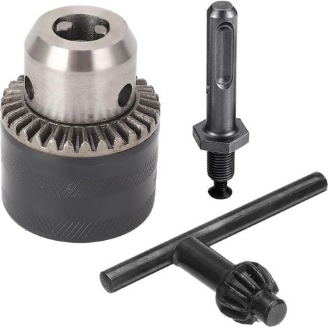 Adaptateur De Mandrin de Perçage SDS, 1,5 À 13 mm Clé de Réglage Convertisseur de Serrage À 3 Mâchoires pour Foret 1/2-20 Unf, pour Tournevis Électrique, Clé À Chocs Pneumatique (1/5)