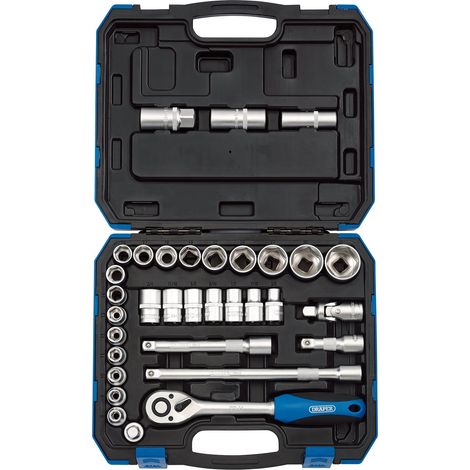 Draper 1/2" Sq. Dr. Combined MM/AF Socket Set (33 Piece) (16363) (1/5)