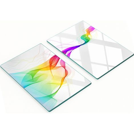 Tableaux en verre résistants et élégants avec un motif abstrait coloré 2x40x52 cm (1/5)