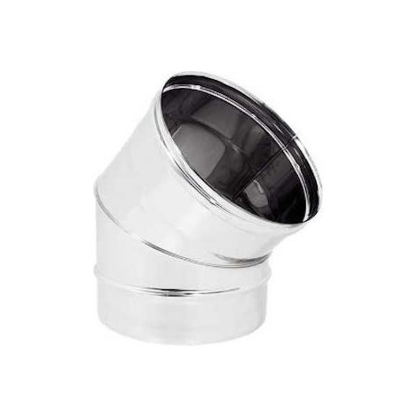 45° Kurve aus Edelstahl AISI 304 Ø80 mm