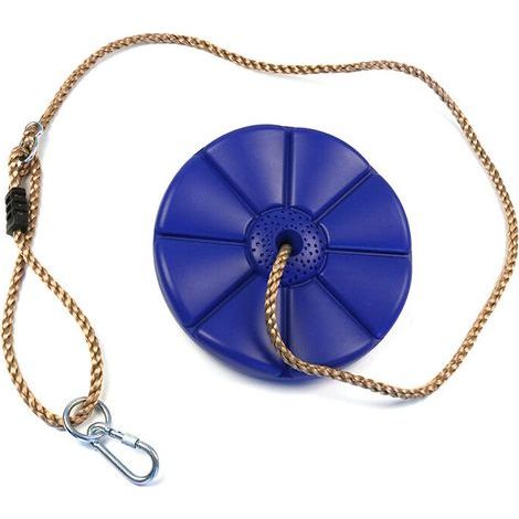 Balançoire Disque en Plastique Siège de balançoire Enfant de Jardin Balançoire Plaque de Suspension avec Corde Balançoire à Disque pour Enfants (1/5)