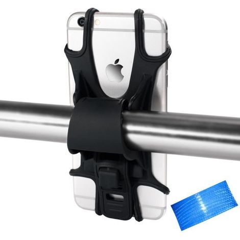 Support Téléphone - Silicone - Réglable - Absorption des chocs - Pour Vélo et Moto - Smartphones 4.5-6.2 pouces-Ywey (1/4)