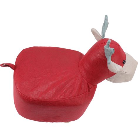Tabourets antidérapants animaux en forme de girafe mignonne et souple, petits tabourets pour enfants, rouges (1/5)