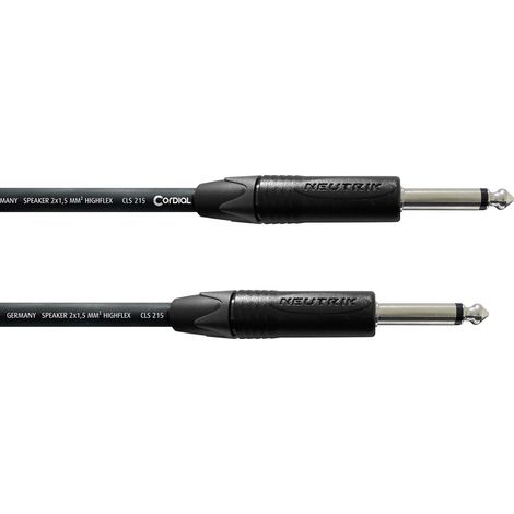 Cordial CPL 1,5 PP Klinke Lautsprecher Kabel [1x Klinkenstecker 6.35 mm - 1x Klinkenstecker 6.35 mm]