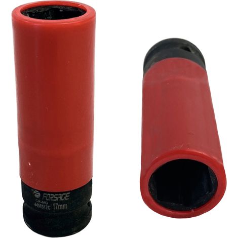 Vaso de impacto de 1/2" para llantas de aluminio de 17 mm, 6 puntas (1/5)