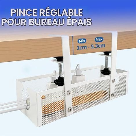 Cable Management Basket Organizer Under Desk Cable Management Tray - Cable Management Box - Office - Home and Spaces (1/4)