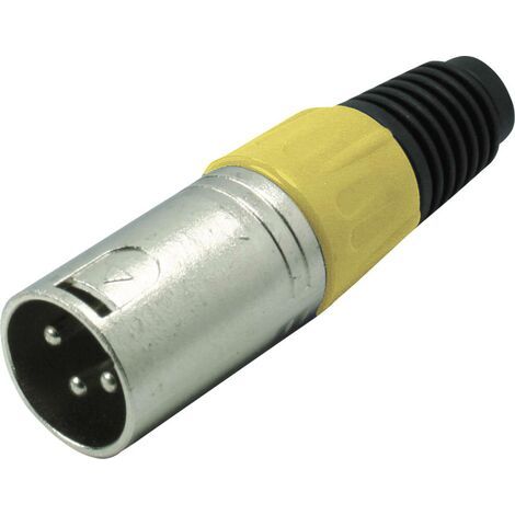 XLR mâle, droit Kash 55002-Y Nombre de pôles: 3 jaune 1 pc(s) (1/3)