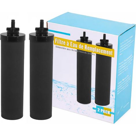 Filtre à Eau Compatible avec Berkeyy Purification Éléments Cartouche D'élément Noir Filtre à Eau Premium Compatible avec Series Travel Big Royal Imperial Crown Light (2 Pièces) (1/5)