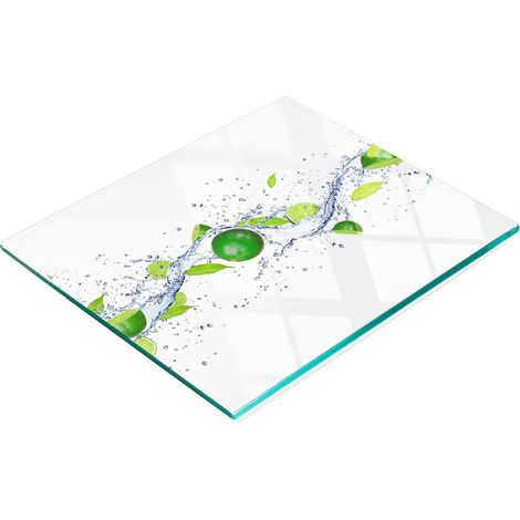Tagliere decorativo in vetro temperato per lime e acqua, 60x52 cm (1/5)