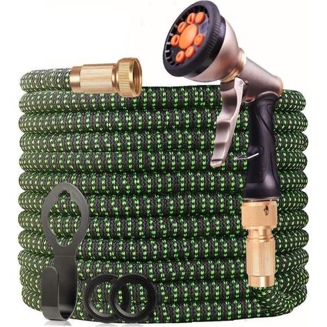 15M Tuyau d'eau de Jardin extensble avec Noyau en laex à 4 Couches,Tuyau d'au Flexible de Force supéreure 3750D. (1/5)
