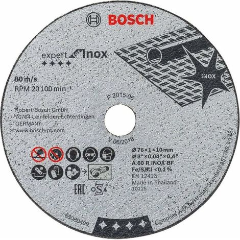 5 Expert for Inox-Trennscheiben (für Edelstahl, 76 x 10 x 1 mm, Winkelschleifer-Zubehör)