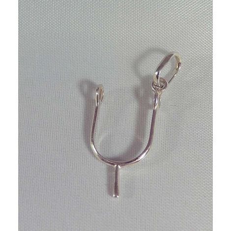 Handgefertigter englischer Sporen-Anhänger aus Sterlingsilber, komplett mit kostenlosem Halsband