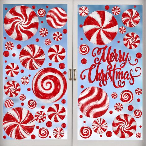 Decoration Noel Fenetre, 8 Feuilles Décoration Noel Fenêtre, Stickers Noël Fenetre, Déco Fenêtre Noël, Décoration Intérieure, Réutilisable, Adaptée Aux Fenêtres Et Portes (1/5)