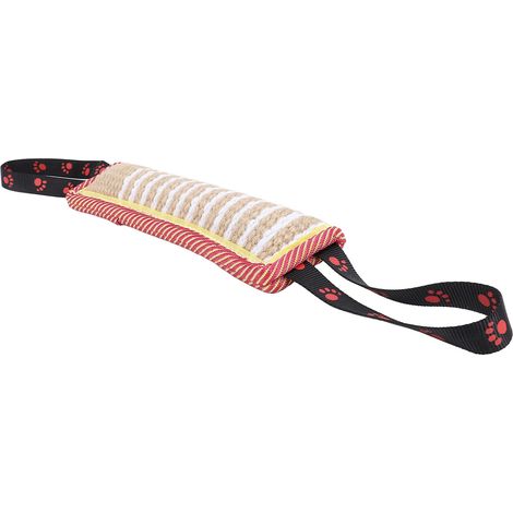 Coussin à mâcher pour chien en jute résistant aux déchirures, jouet à tirer interactif pour chiots de toutes tailles (1/5)