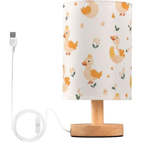 Kcldeci Lampe de chevet motif fleurs canard pour chambre Ă (1/5)