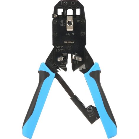 Pince à sertir réseau TU-200AR pour câble Ethernet, outil de crimpage RJ-45 8P8C, pince professionnelle pour connecteurs modulaires, sertisseuse filaire, 1 pièce. (1/5)