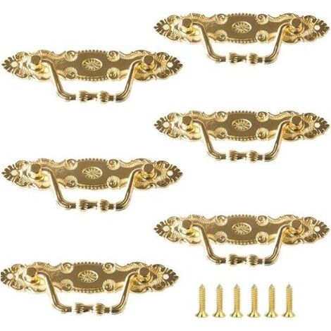 Boutons et poignées de meubles,6 Pièces Poignee Tiroir Ancienne, Poignées de Meuble Ancien, Pour Tiroir, Armoire, Placard DIY Décoration (1/5)