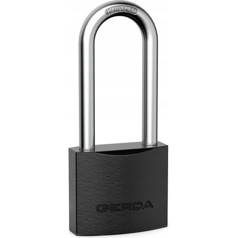 Lucchetto con archetto in ghisa nera, codice articolo kzzs S40H60 - MP KLO 95437 (1/3)