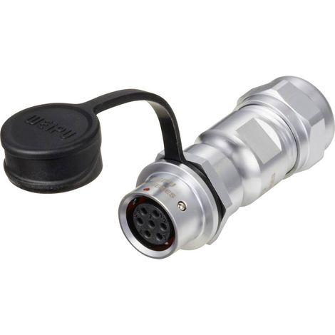 circulaire femelle, droit Ø 12 7 pôles 125 V/AC 5 A IP67 Push-Pull Weipu SF1211/S7 II (1/4)