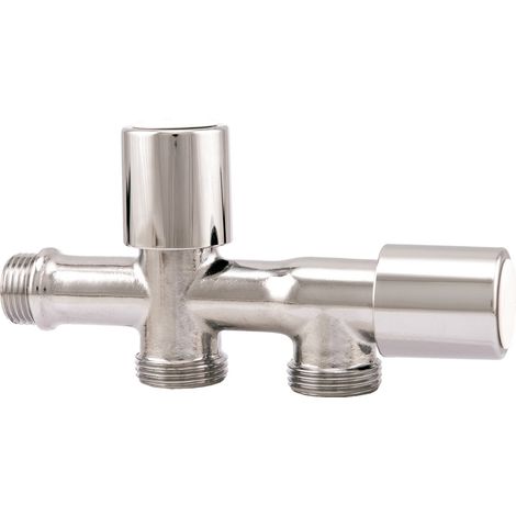 rubinetto duplex orizzontale per lavatrice Itap 240 gr 1/2"x3/4" rubinetti (1/2)