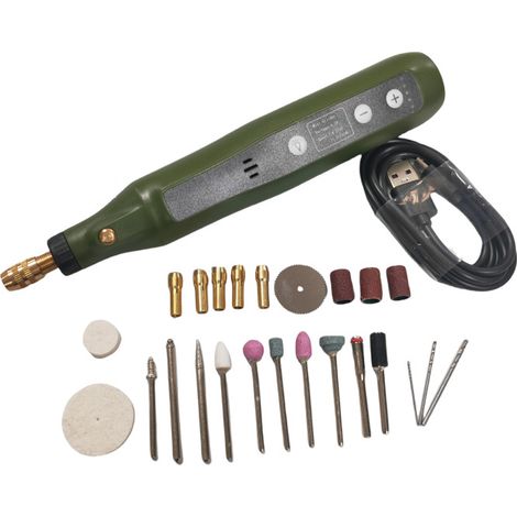 Kit d'outil rotatif sans fil Mini perceuse rotative 5 vitesses réglables rotatifs multi-usage for la gravure, le meulage, le polissage (1/5)