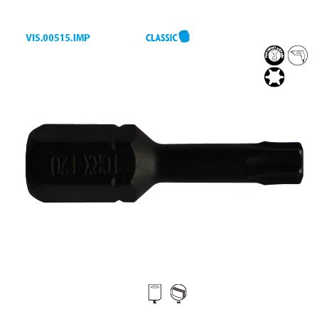 Embout de vissage série 1/4'' - TORX® impact Classic T15 Long. 25 Boite de 2