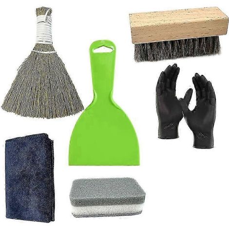 Kit de nettoyage de pierres tombales en 6 pièces, kit professionnel compatible avec les tombes en marbre et en pierre - Comprend un embout supérieur WHBYV (1/4)