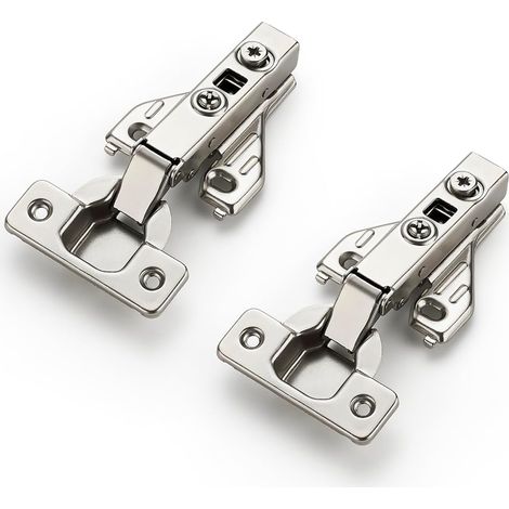 APEX Lot de 2 charnières de porte d'armoire à couverture complète, charnières de porte d'armoire de cuisine dissimulées et réglables avec fonction de fermeture en douceur. (1/5)