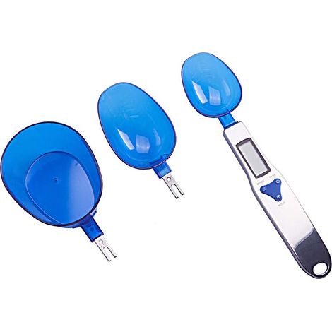 1 báscula de cocina, acero inoxidable, precisión de 0,1 g, pantalla LCD, para repostería y especias. (1/5)