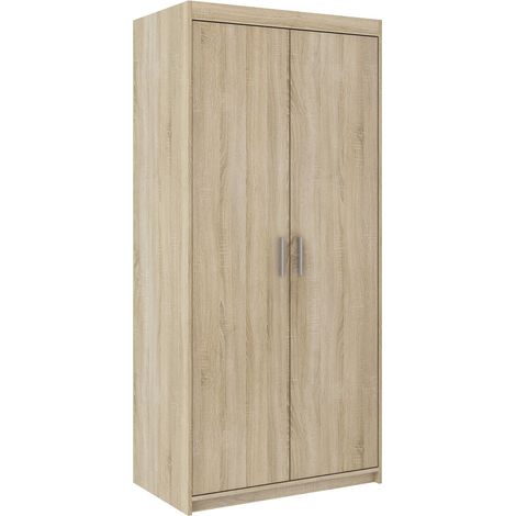 AX LIVING Kleiderschrank Eiche Sonoma Storicos 2T 89,7 cm, 2 türiger