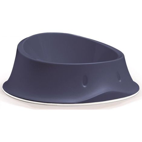 Stefanplastic ciotola chic blu navy per cani e gatti da cl 65 con bordo antiscivolo