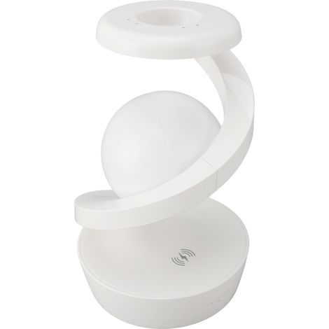 Lampe de chevet spirale moderne avec balle lévitation visuelle 3D, chargeur sans fil induction, LED RGB, pour chambre salon bureau, 435g (1/5)