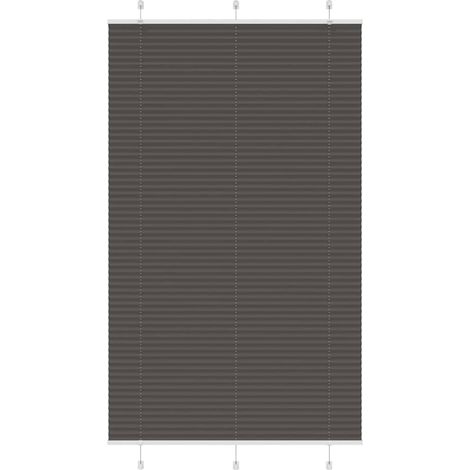 Plissee Schwarz 120x200 cm Stoffbreite 119,4 cm Polyester