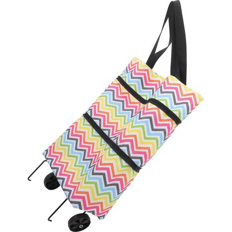 Sac de courses pliable et réutilisable en tissu SECFOU , avec anses poignées , plastique , facile à (1/5)