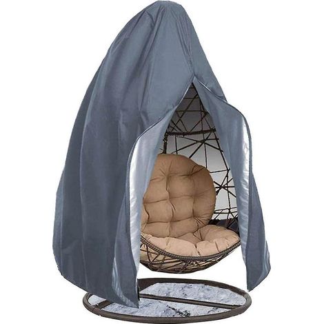 housse De Balanoire (gris Avec Fermeture Clair 115 X 190 Cm) - Housse De Chaise Shake Egg Cocoon Avec Fermeture Clair, Housse De Protection Pour M (1/5)