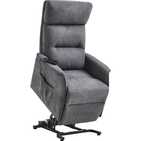 Fauteuil relax releveur tissu polyester chiné gris - SALVADOR (1/5)