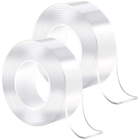 BUNTHAUS ACRYLIC MAGIC – Extrem starkes doppelseitiges Klebeband, 3 Meter. Robustes, rückstandsfreies, ablösbares, wiederverwendbares und abwaschbares doppelseitiges Klebeband.