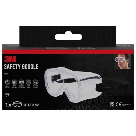 Las gafas de seguridad 3Mâ¢ 4800 cuentan con lentes de policarbonato muy resistentes a los impactos. El revestimiento antivaho y la ventilaciÃ³n indi