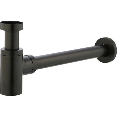 Siphon de lavabo – Noir mat – Design Diamond – Évacuation élégante (1/5)