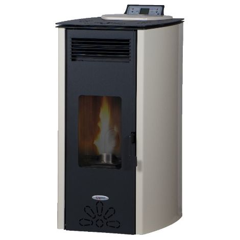 Stufa a pellet ad aria ventilata 8,5 kw Laminox Margherita  Scarico fumi posteriore standard  Cuoio (1/2)
