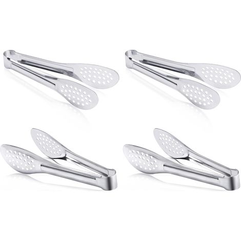 Paquet de 4 pinces à buffet, pinces de service en acier inoxydable 7lnch (1/5)