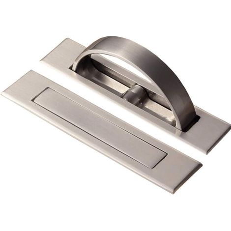2 Piéces Poignées Invisibles En Alliage De Zinc Pour Tiroirs, Accessoires De Meubles, Portes, Armoires, Tatamis Et Tiroirs (Nickel) (1/5)