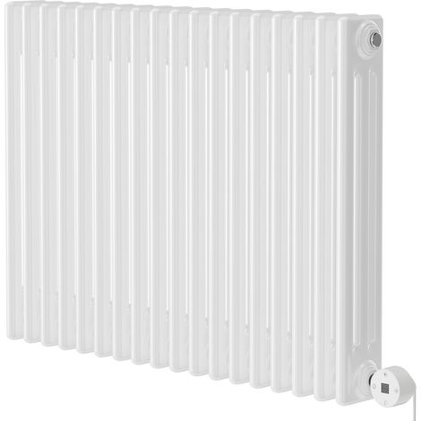Wholesale Domestic Colosseum White 600mm x 821mm Horizontal Digital Thermostatic Electric Triple Column Radiator (1/5)