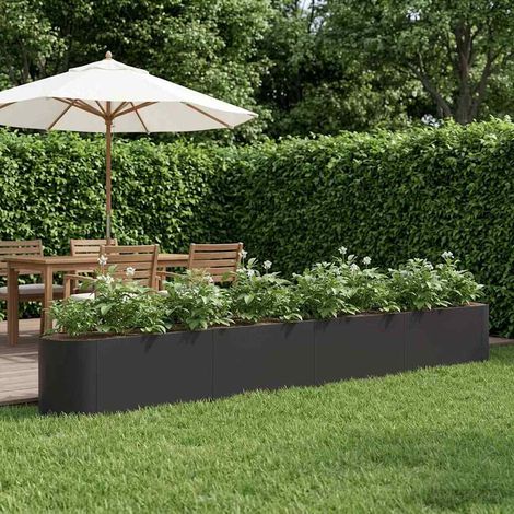 vidaXL Jardin surélevé Noir 360 x 40 x 40 cm