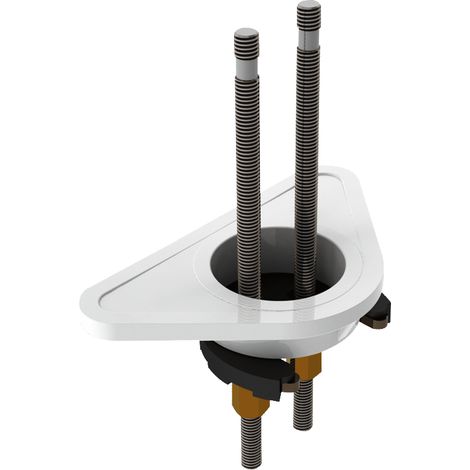 Bride de fixation Delabie + goujon fileté L.130mm pour mélangeurs (1/2)