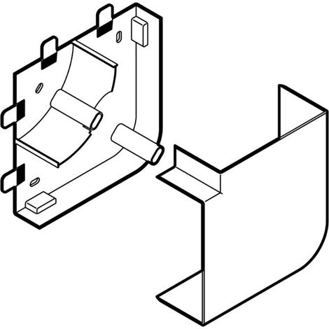 angle plat - logix - 160 x 50 - blanc artic - planet wattohm 48015